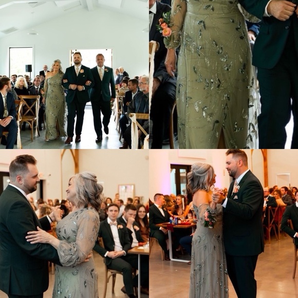 Adrianna Papell Platinum Dresses & Skirts - Adrianna Papell designer gown size 8 sage
